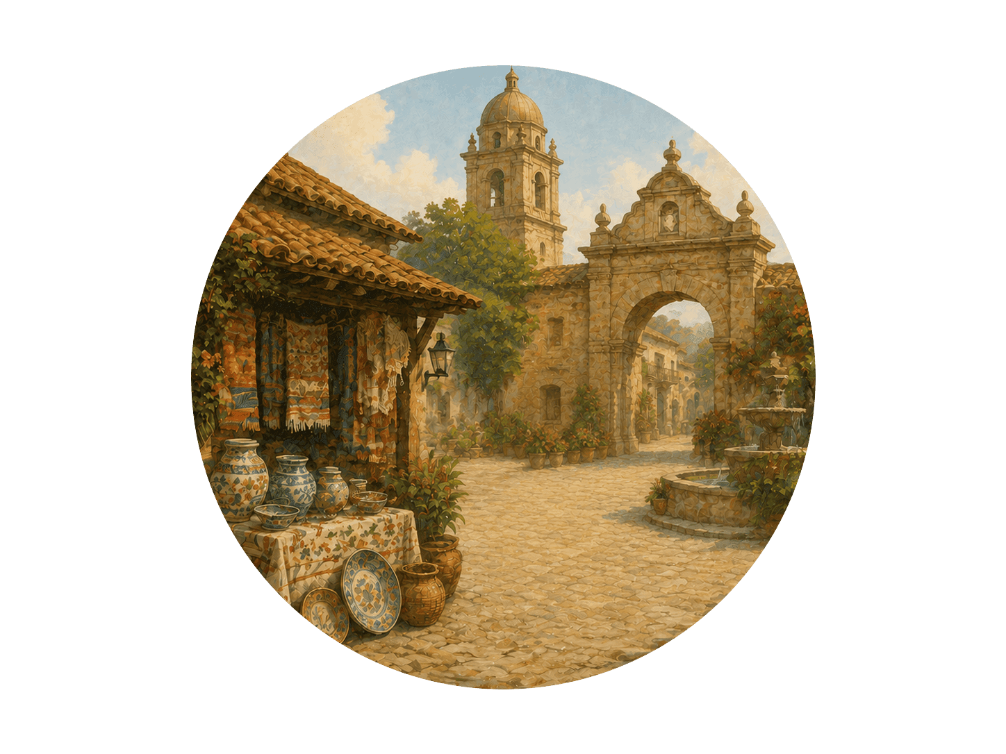 Ilustración de arquitectura histórica para la categoría cultura