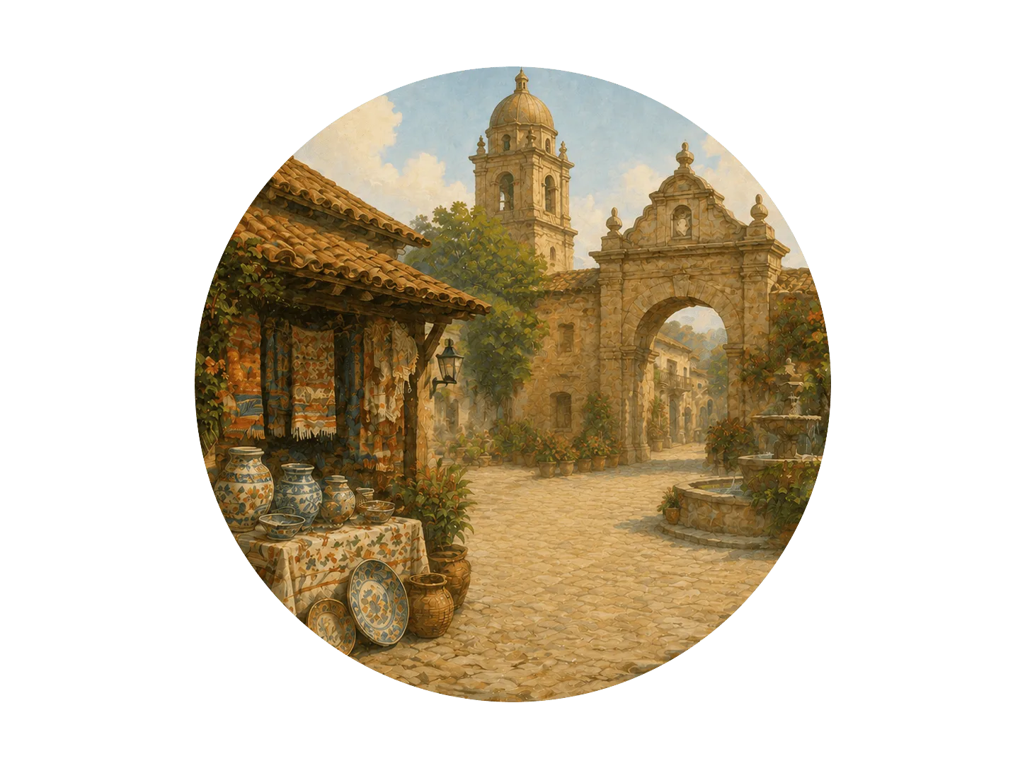 Ilustración de arquitectura histórica para la categoría cultura