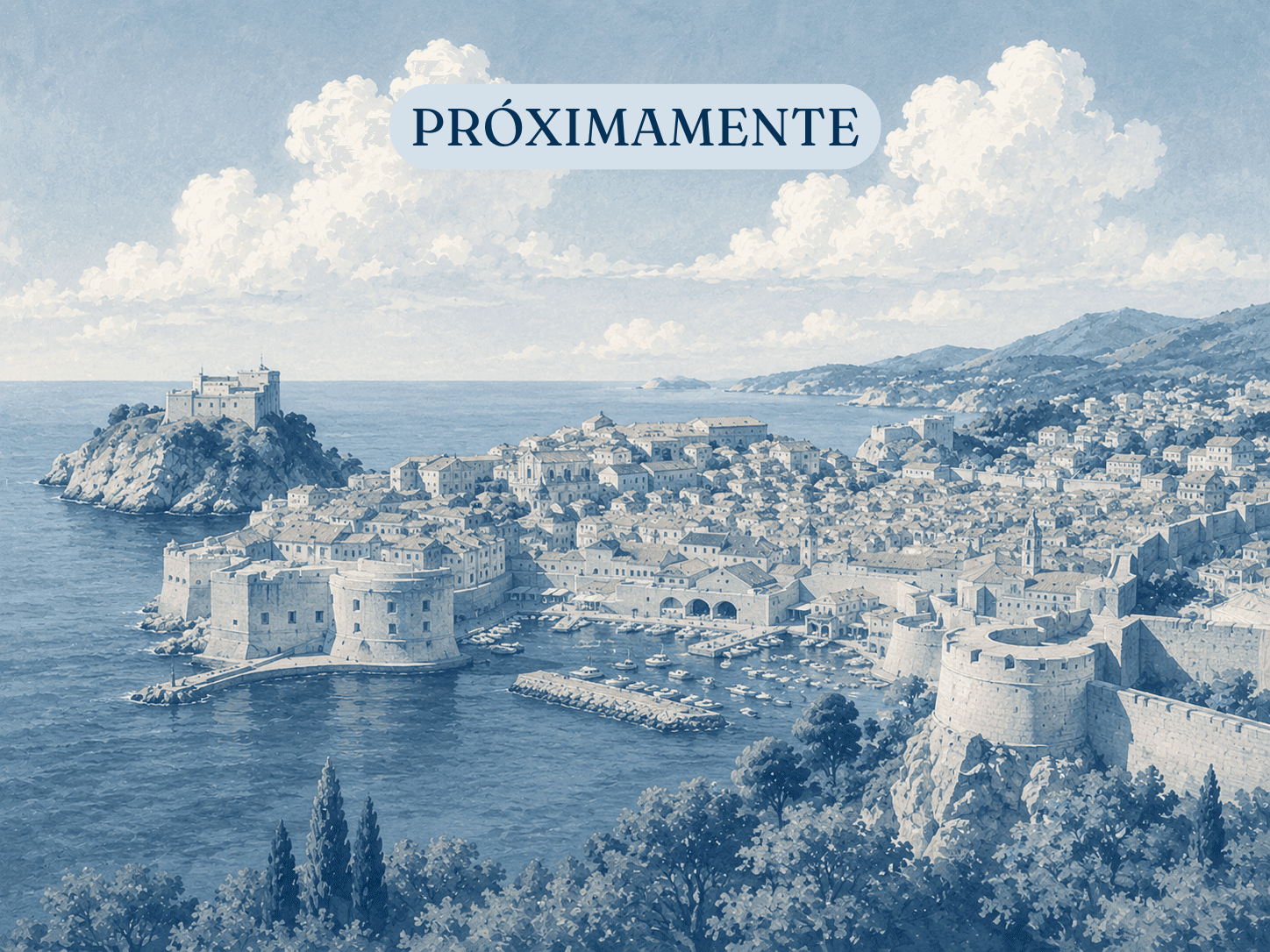 Ilustración de Croacia para la sección de próximos destinos