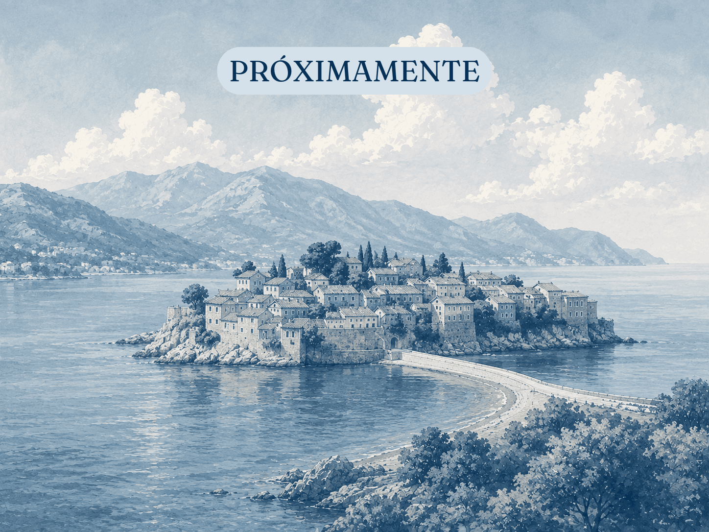 Ilustración de Montenegro para la sección de próximos destinos
