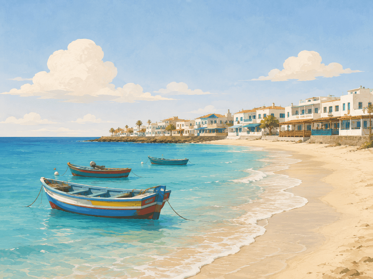 Ilustración de una costa para la sección África